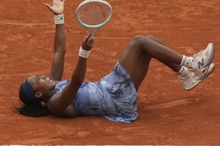 La joie de Coco Gauff après sa victoire KEYSTONE/AP/Thibault Camus